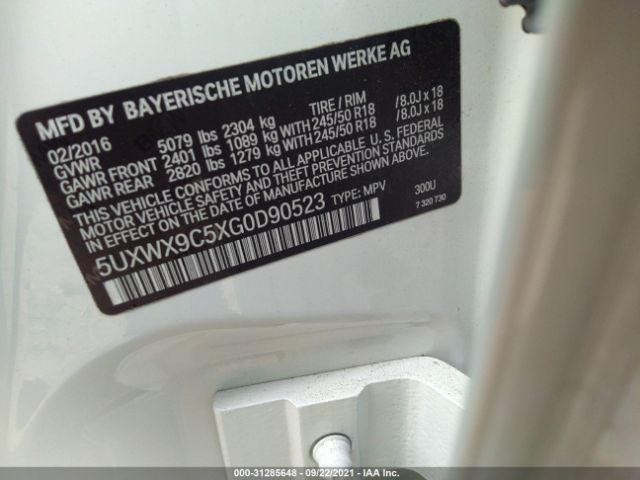 Photo 8 VIN: 5UXWX9C5XG0D90523 - BMW X3 