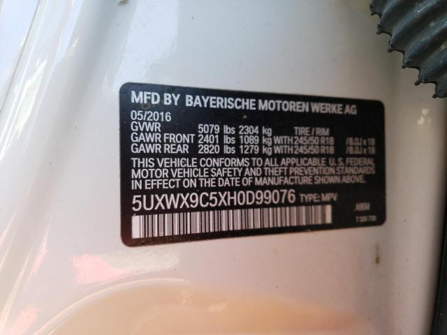 Photo 13 VIN: 5UXWX9C5XH0D99076 - BMW X3 XDRIVE2 