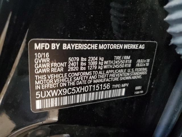 Photo 12 VIN: 5UXWX9C5XH0T15156 - BMW X3 XDRIVE2 