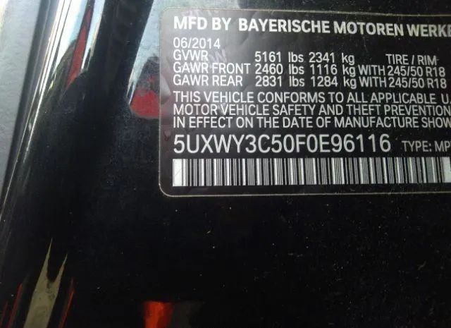 Photo 8 VIN: 5UXWY3C50F0E96116 - BMW X3 