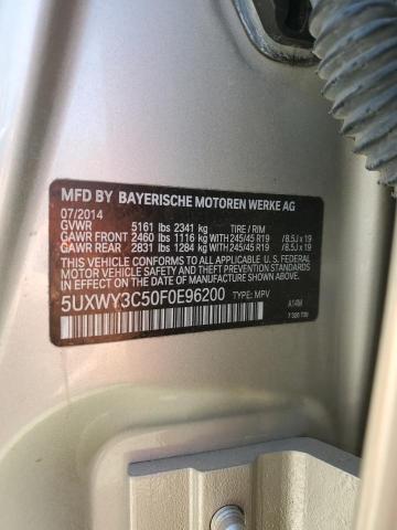 Photo 12 VIN: 5UXWY3C50F0E96200 - BMW X3 