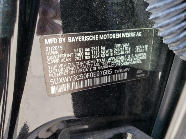 Photo 12 VIN: 5UXWY3C50F0E97685 - BMW X3 XDRIVE2 