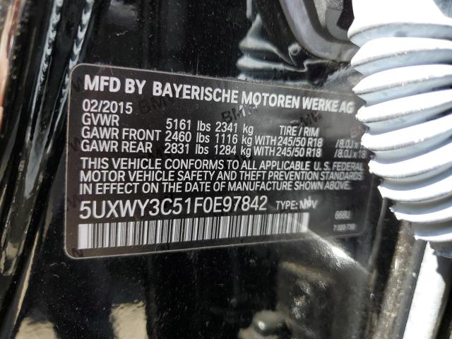 Photo 9 VIN: 5UXWY3C51F0E97842 - BMW X3 