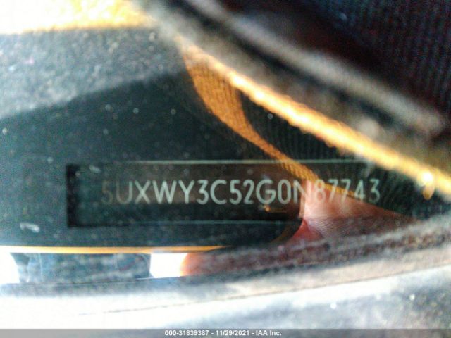 Photo 8 VIN: 5UXWY3C52G0N87743 - BMW X3 