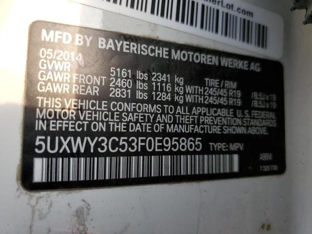 Photo 13 VIN: 5UXWY3C53F0E95865 - BMW X3 