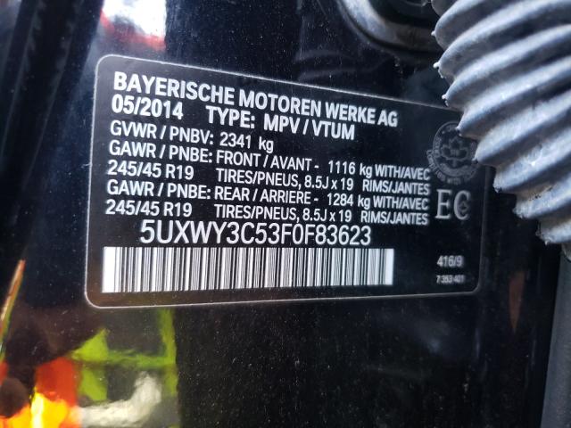 Photo 9 VIN: 5UXWY3C53F0F83623 - BMW X3 