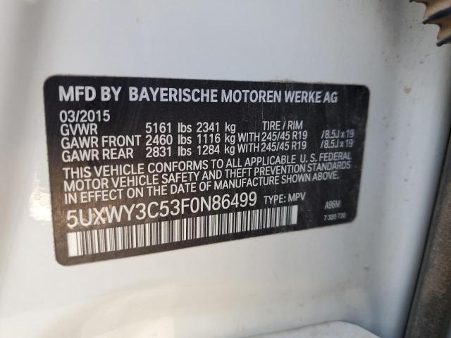 Photo 11 VIN: 5UXWY3C53F0N86499 - BMW X3 