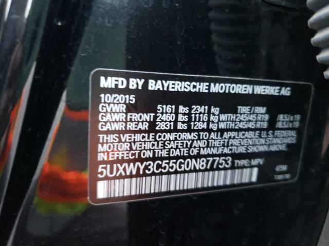 Photo 9 VIN: 5UXWY3C55G0N87753 - BMW X3 XDRIVE2 