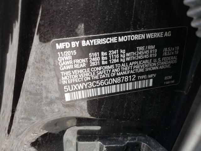 Photo 12 VIN: 5UXWY3C56G0N87812 - BMW X3 XDRIVE2 