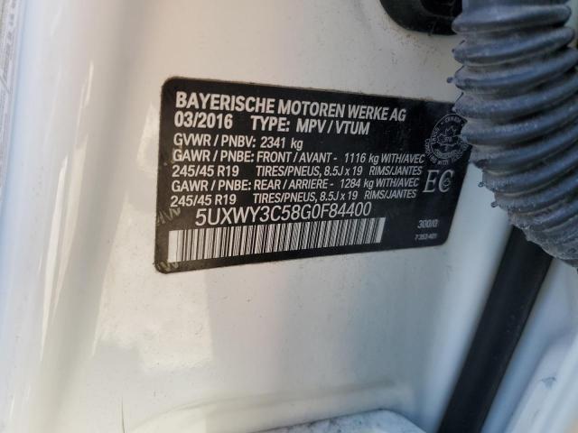 Photo 13 VIN: 5UXWY3C58G0F84400 - BMW X3 XDRIVE2 