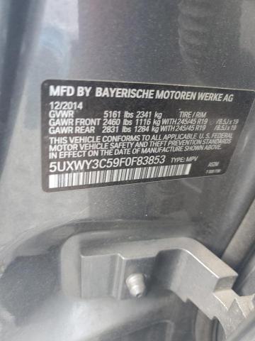 Photo 12 VIN: 5UXWY3C59F0F83853 - BMW X3 XDRIVE2 