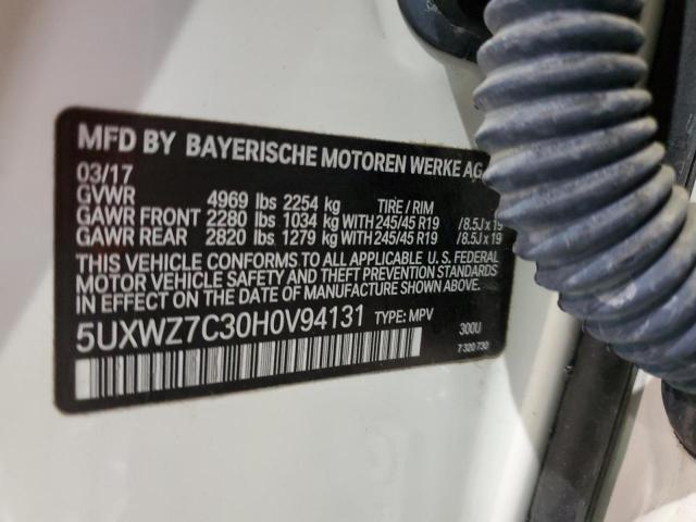 Photo 12 VIN: 5UXWZ7C30H0V94131 - BMW X3 