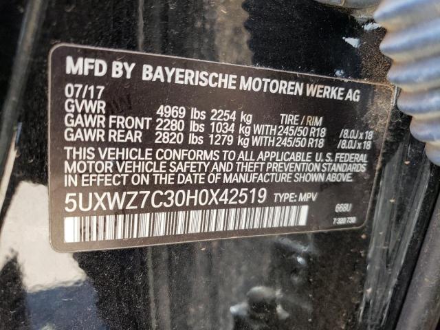 Photo 12 VIN: 5UXWZ7C30H0X42519 - BMW X3 