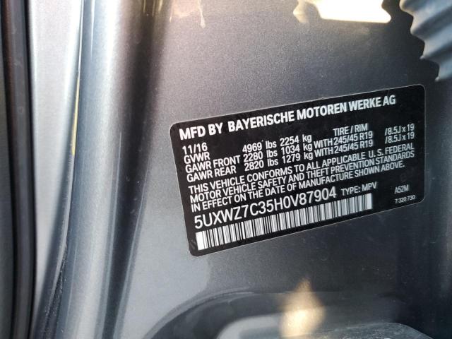 Photo 11 VIN: 5UXWZ7C35H0V87904 - BMW X3 