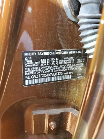 Photo 13 VIN: 5UXWZ7C35H0V88325 - BMW X3 SDRIVE2 