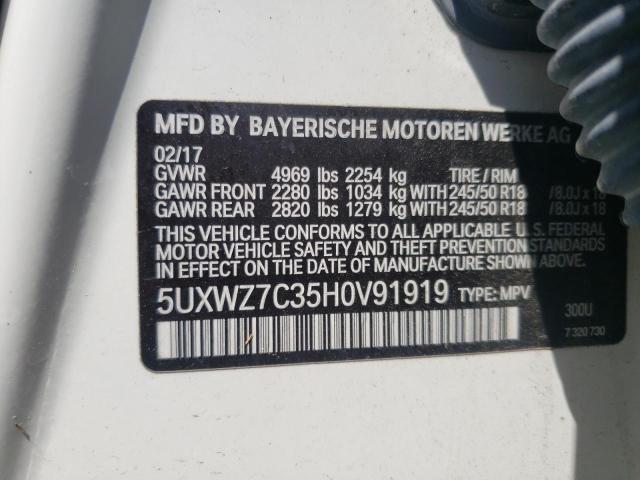 Photo 9 VIN: 5UXWZ7C35H0V91919 - BMW X3 