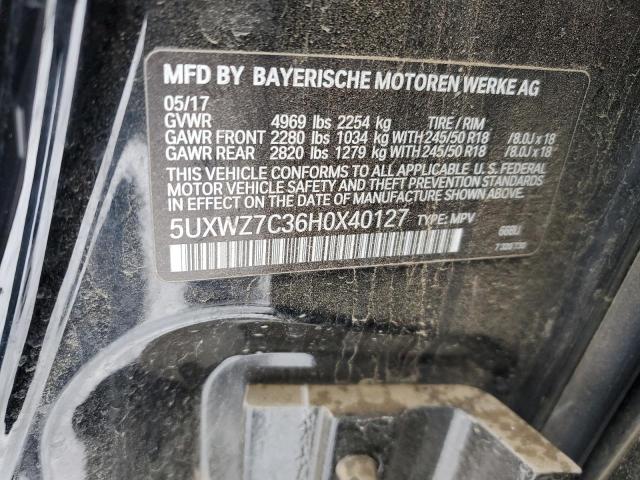 Photo 12 VIN: 5UXWZ7C36H0X40127 - BMW X3 