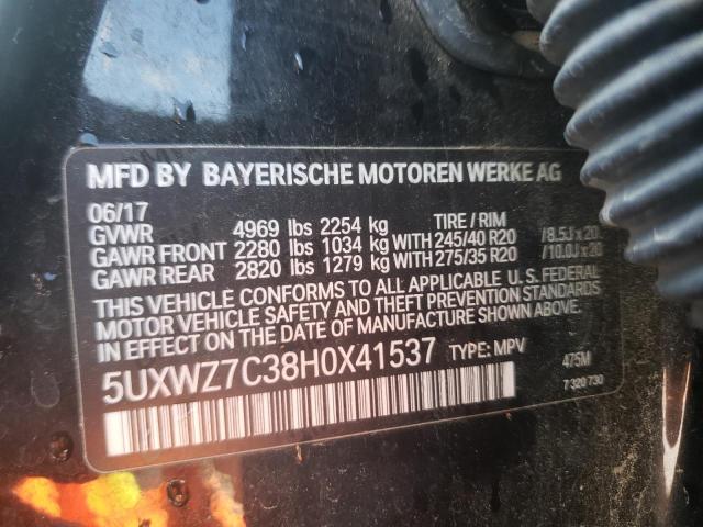 Photo 9 VIN: 5UXWZ7C38H0X41537 - BMW X3 SDRIVE2 