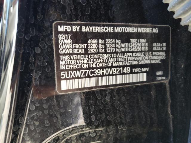 Photo 11 VIN: 5UXWZ7C39H0V92149 - BMW X3 SDRIVE2 