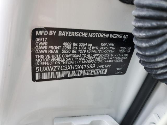 Photo 11 VIN: 5UXWZ7C3XH0X41989 - BMW X3 SDRIVE2 