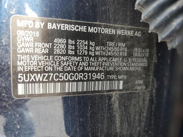 Photo 12 VIN: 5UXWZ7C50G0R31946 - BMW X3 SDRIVE2 