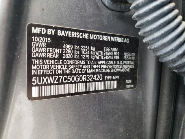 Photo 12 VIN: 5UXWZ7C50G0R32420 - BMW X3 