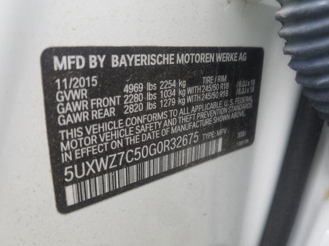 Photo 9 VIN: 5UXWZ7C50G0R32675 - BMW X3 SDRIVE2 