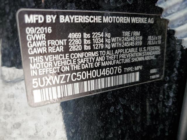 Photo 12 VIN: 5UXWZ7C50H0U46076 - BMW X3 