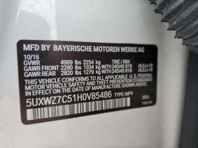 Photo 11 VIN: 5UXWZ7C51H0V85486 - BMW X3 SDRIVE2 