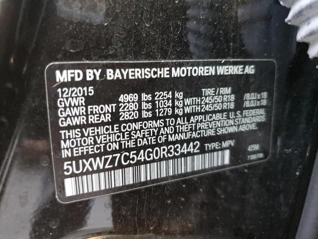 Photo 9 VIN: 5UXWZ7C54G0R33442 - BMW X3 SDRIVE2 