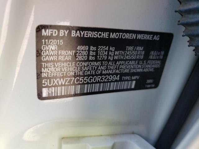 Photo 9 VIN: 5UXWZ7C55G0R32994 - BMW X3 SDRIVE2 