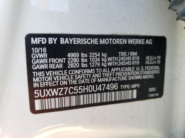 Photo 9 VIN: 5UXWZ7C55H0U47496 - BMW X3 SDRIVE2 