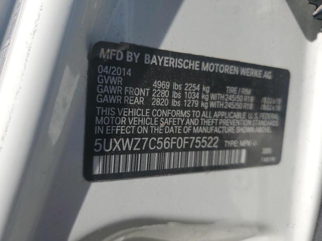 Photo 11 VIN: 5UXWZ7C56F0F75522 - BMW X3 SDRIVE2 