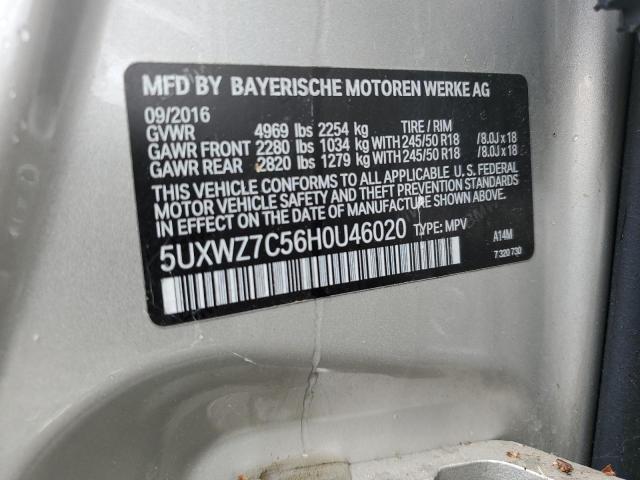 Photo 12 VIN: 5UXWZ7C56H0U46020 - BMW X3 