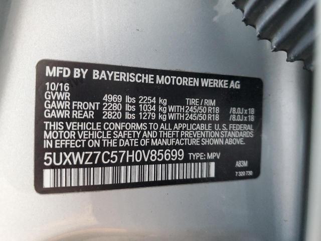 Photo 12 VIN: 5UXWZ7C57H0V85699 - BMW X3 