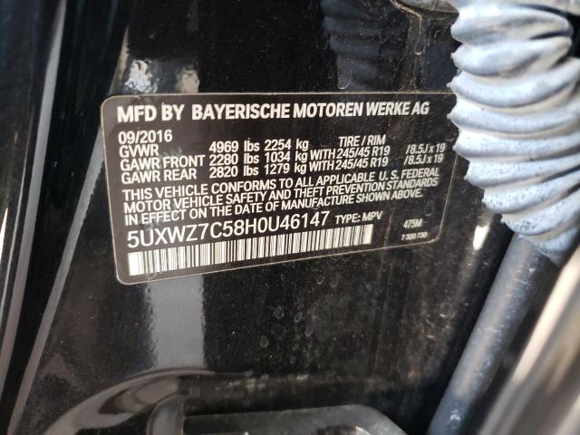 Photo 9 VIN: 5UXWZ7C58H0U46147 - BMW X3 SDRIVE2 