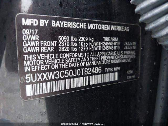 Photo 8 VIN: 5UXXW3C50J0T82486 - BMW X4 