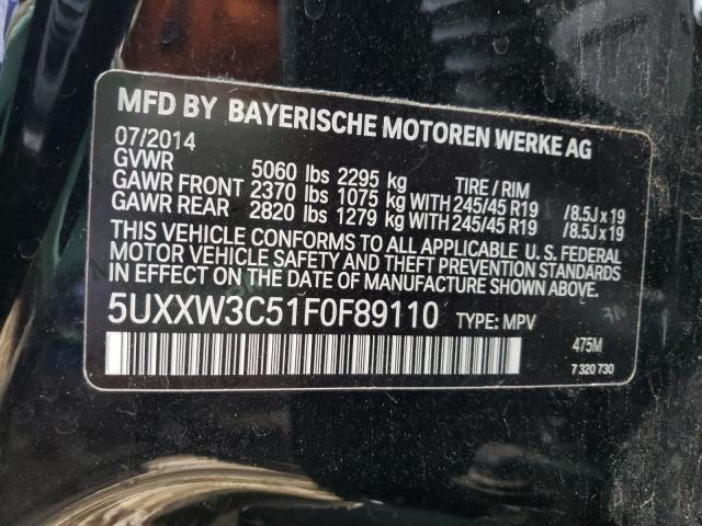 Photo 9 VIN: 5UXXW3C51F0F89110 - BMW X4 XDRIVE2 