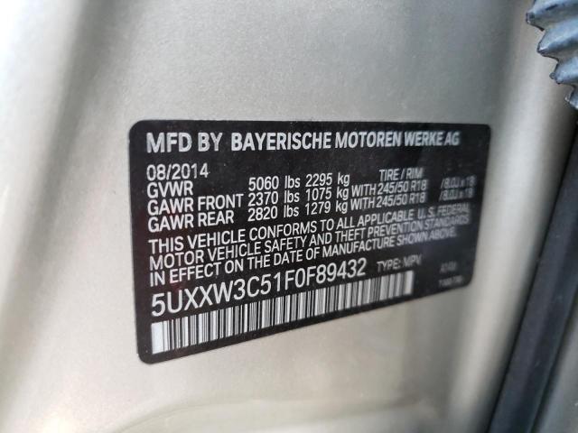 Photo 12 VIN: 5UXXW3C51F0F89432 - BMW X4 XDRIVE2 