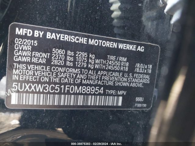 Photo 8 VIN: 5UXXW3C51F0M88954 - BMW X4 