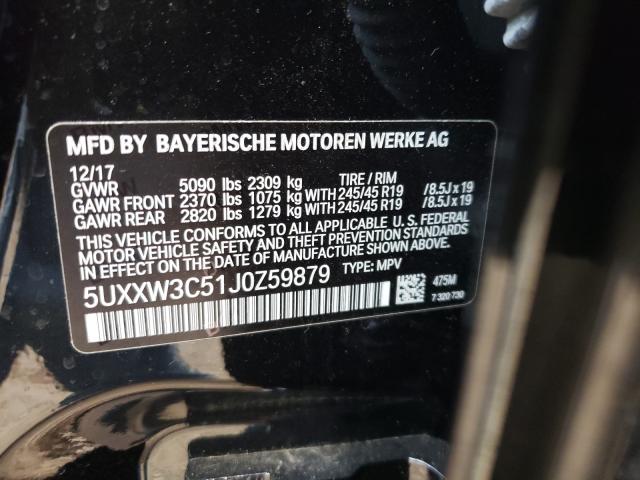 Photo 9 VIN: 5UXXW3C51J0Z59879 - BMW X4 XDRIVE2 