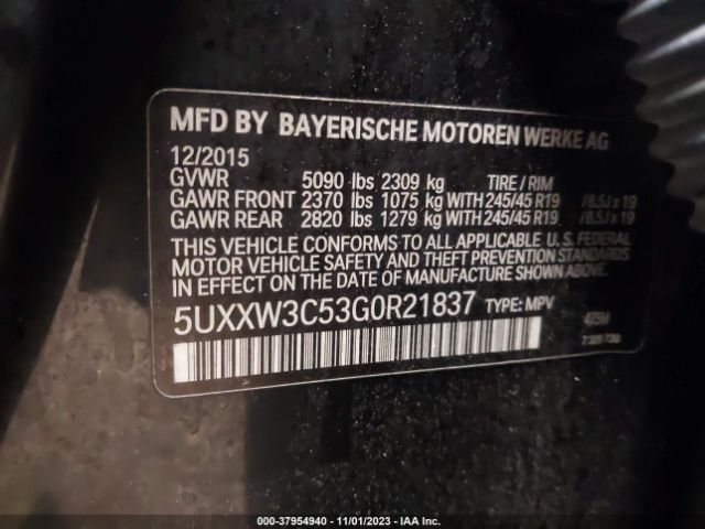 Photo 8 VIN: 5UXXW3C53G0R21837 - BMW X4 