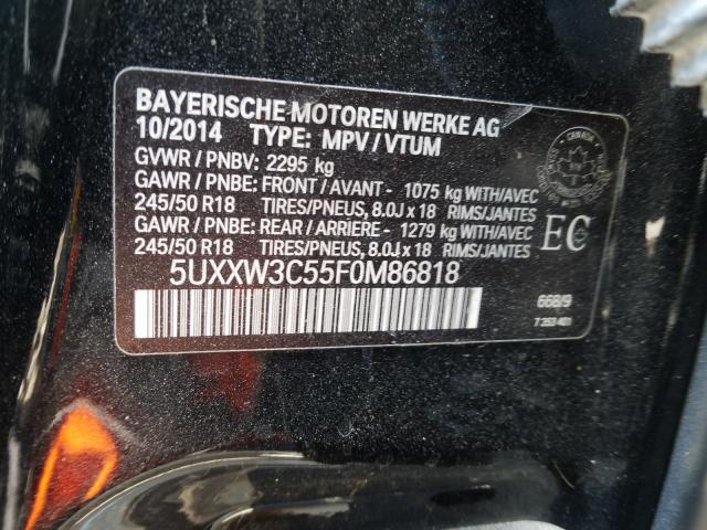 Photo 9 VIN: 5UXXW3C55F0M86818 - BMW X4 XDRIVE2 