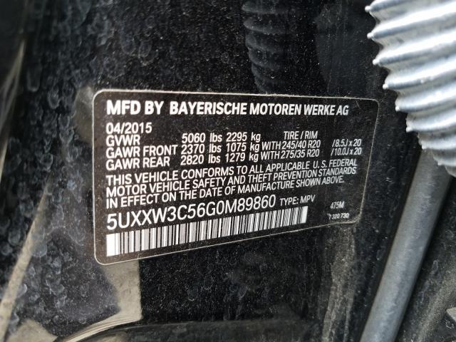 Photo 9 VIN: 5UXXW3C56G0M89860 - BMW X4 XDRIVE2 