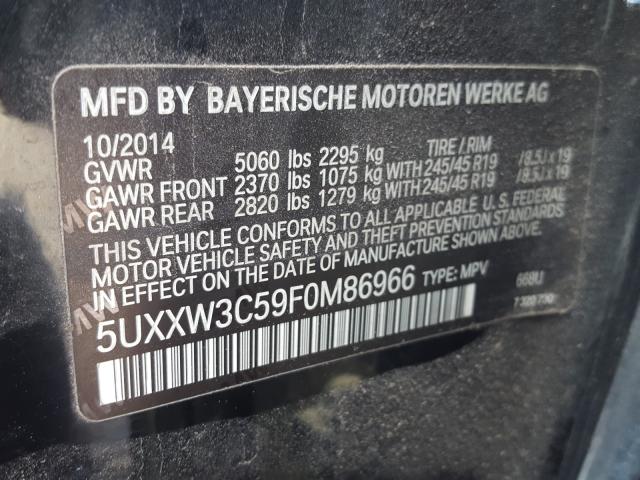 Photo 9 VIN: 5UXXW3C59F0M86966 - BMW X4 XDRIVE2 