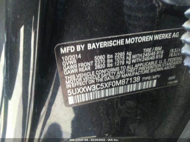 Photo 8 VIN: 5UXXW3C5XF0M87138 - BMW X4 