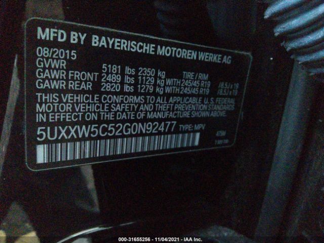 Photo 8 VIN: 5UXXW5C52G0N92477 - BMW X4 