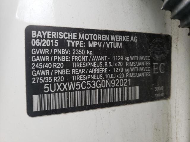 Photo 9 VIN: 5UXXW5C53G0N92021 - BMW X4 XDRIVE3 