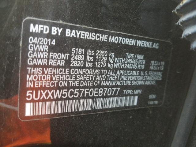 Photo 9 VIN: 5UXXW5C57F0E87077 - BMW X4 XDRIVE3 