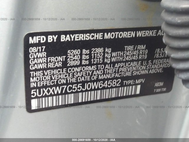 Photo 8 VIN: 5UXXW7C55J0W64582 - BMW X4 